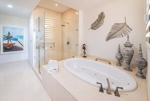 Hair dryer, towels, soap, shampoo - Luxury Oceanfront Villa at Puerta Cortés Resort -Beach Club, Jacuzzi & Golf Cart (La Paz)