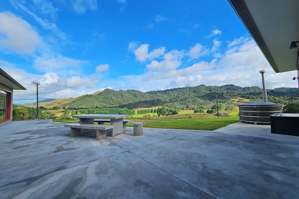 The outdoor area looking north west