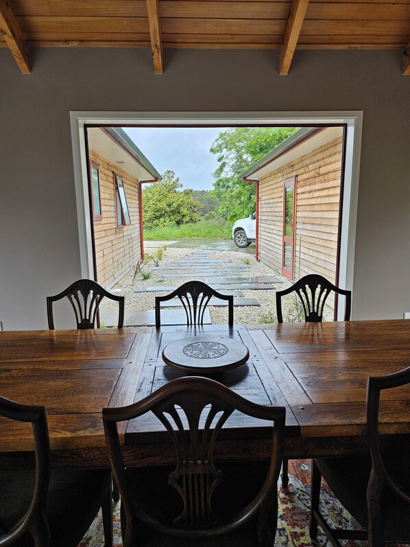 View looking east from the dining table
