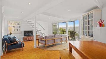 TV, DVD player, books