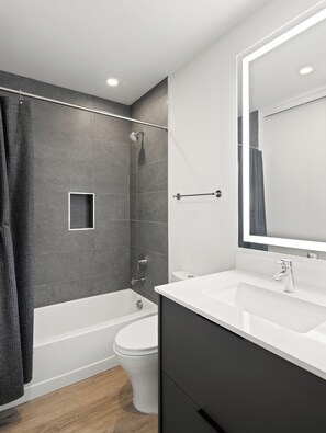 Shower, hair dryer, towels, soap - AZ48 - Modern Condo - Hot Tub - Heart of Old Town (Scottsdale)