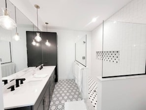 Shower, hair dryer