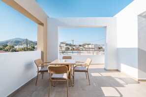 Outdoor dining - Apartment 'Velvet  2' with Mountain View, Wi-Fi and Air Conditioning (RHODES)