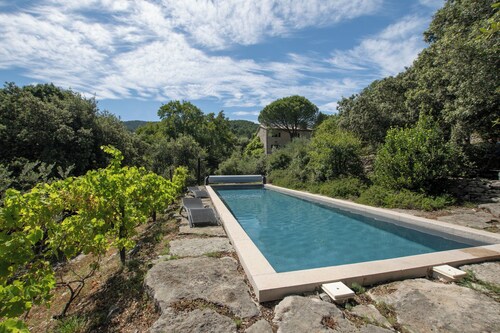 Villa 'L'Elzède' with Mountain View, Private Pool and Wi-Fi