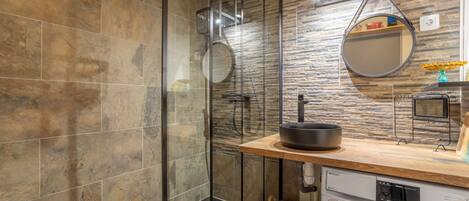 Shower, hair dryer