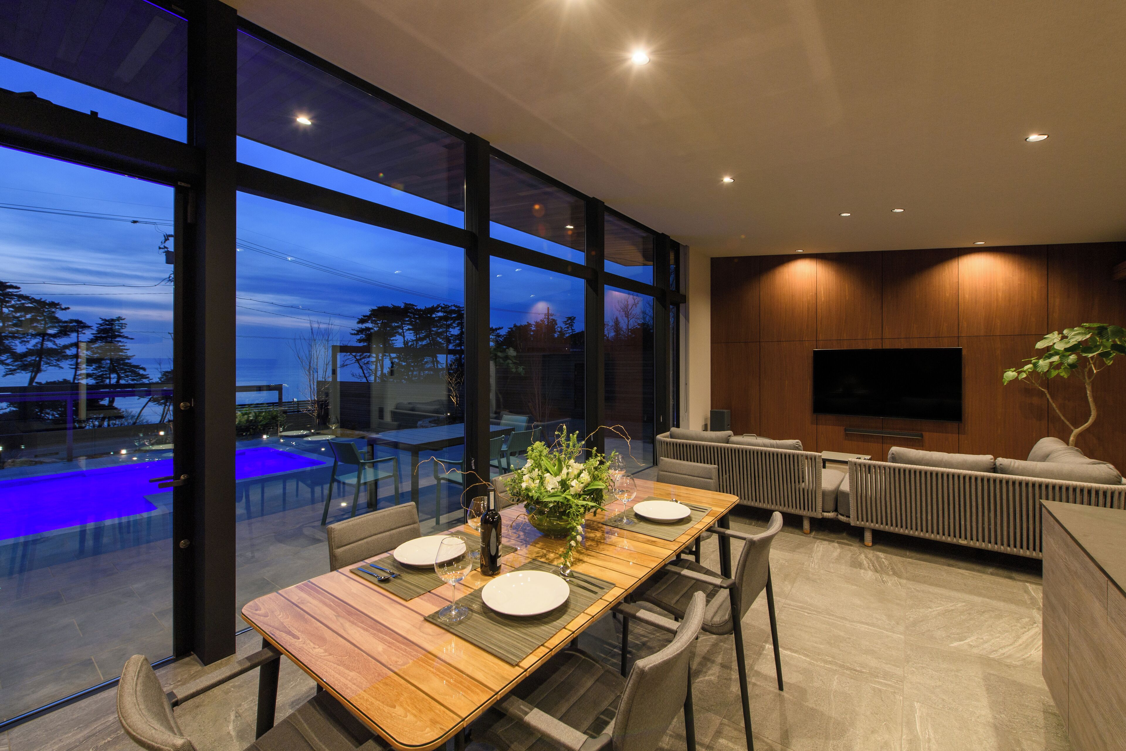 Luxury Villa | Living area | Flat-screen TV, heated floors
