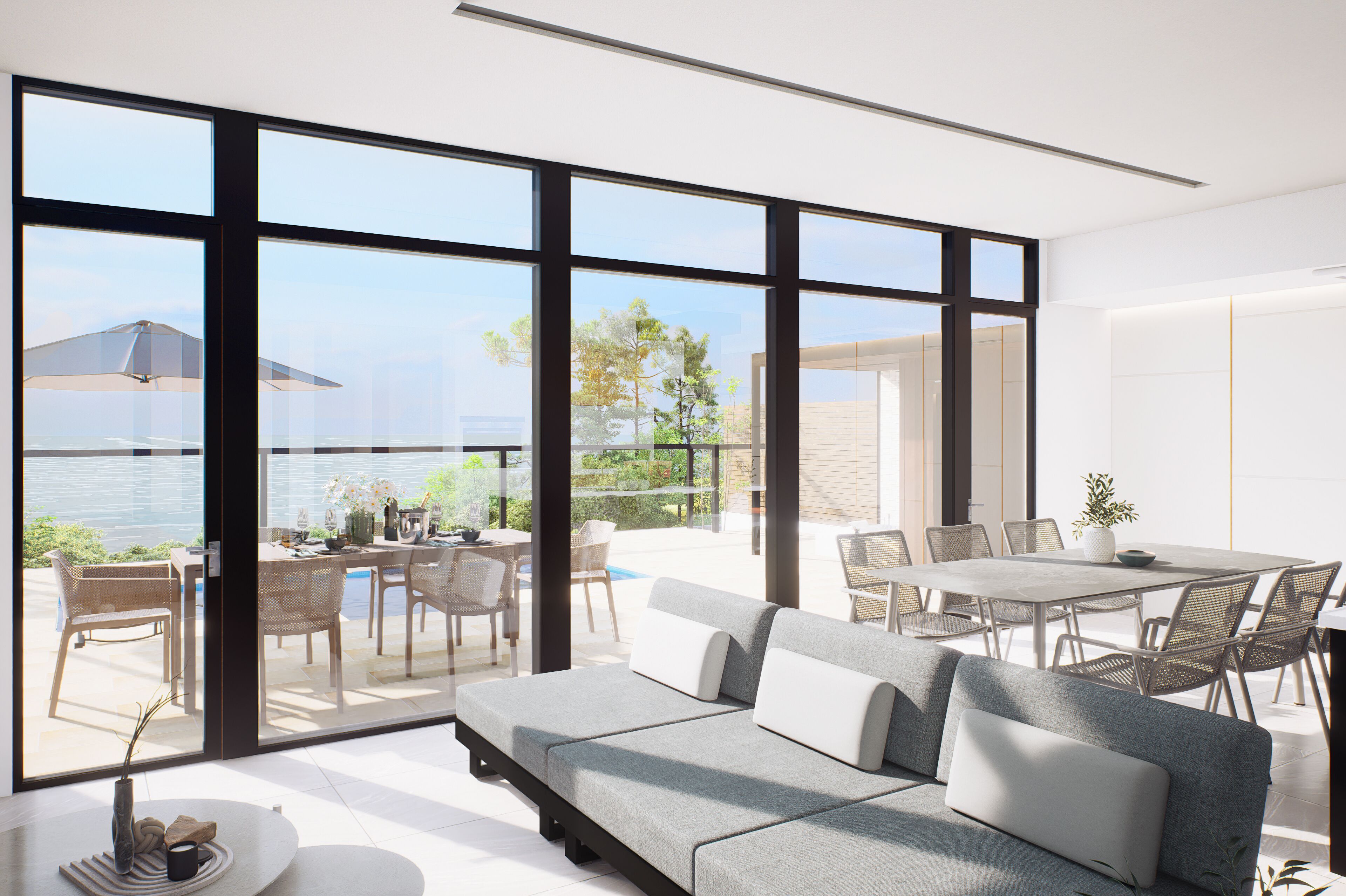 Luxury Villa | Living area | Flat-screen TV, heated floors