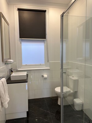 Appartement, 2 slaapkamers, uitzicht op de stad | Badkamer | Een douche, handdoeken