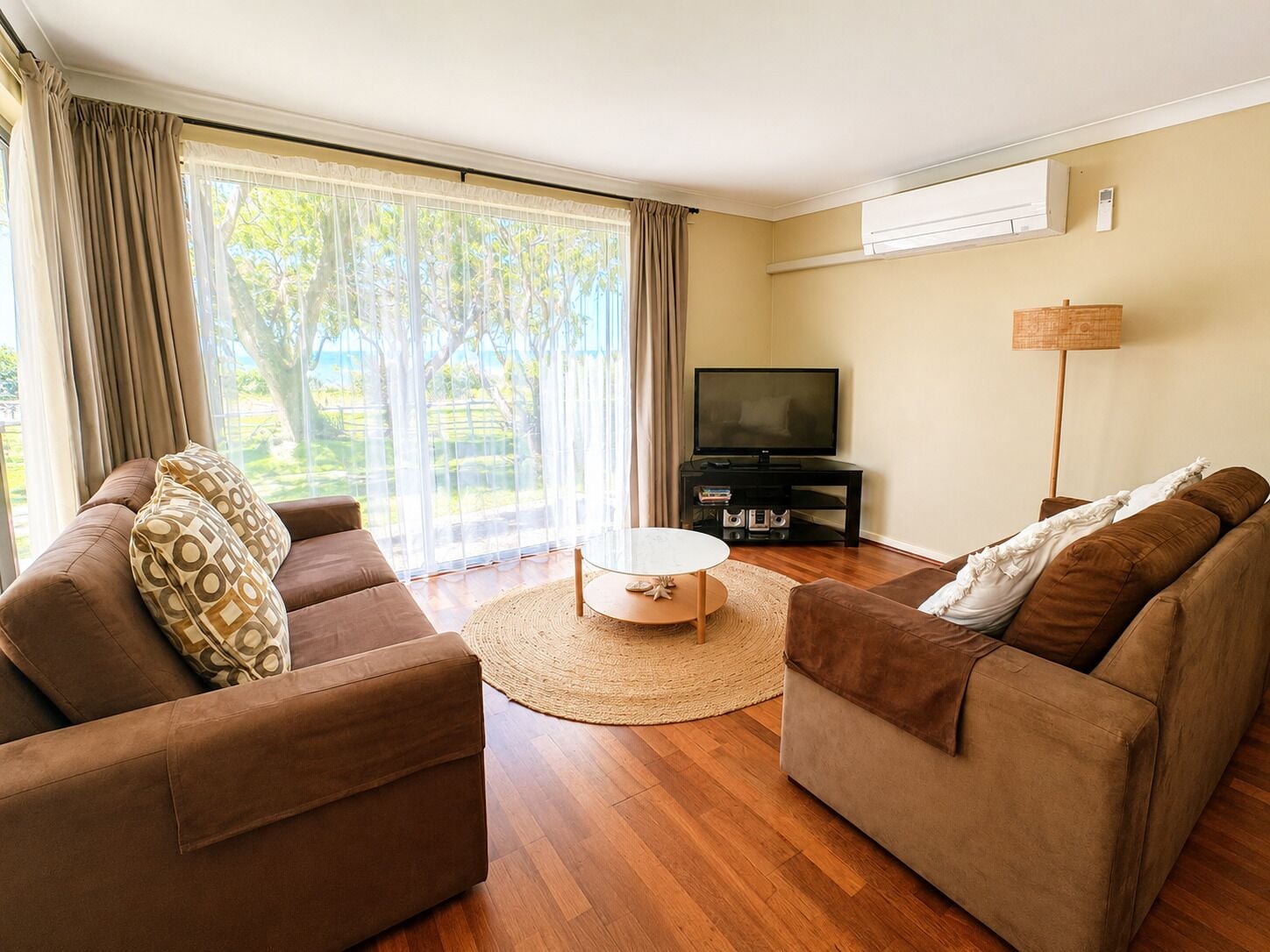 Comfort House, Multiple Beds, Non Smoking, Beach View | Living area | 55-inch flat-screen TV with satellite channels
