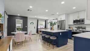 Microwave, oven, stovetop, dishwasher