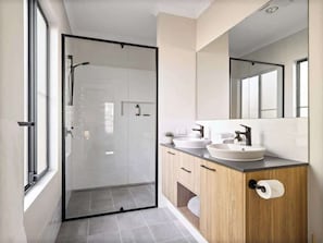 Shower, hair dryer