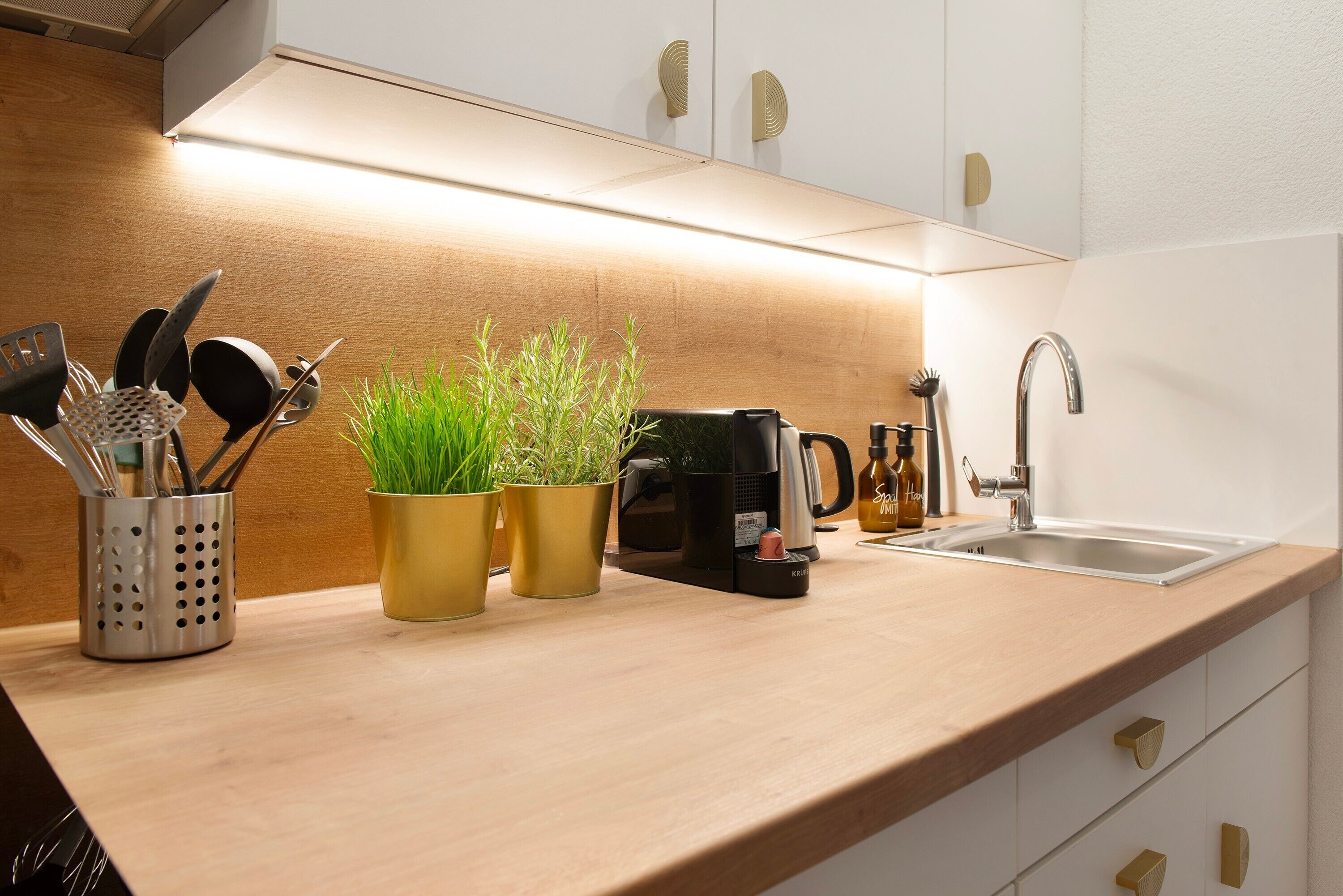 Fridge, oven, stovetop, dishwasher