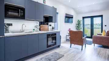 Microwave, oven, stovetop, electric kettle