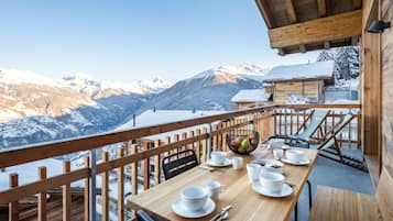Appartement 6 personnes-1 chambre+1 coin nuit-Terrasse ou balcon-Vue montagne | Blick vom Balkon