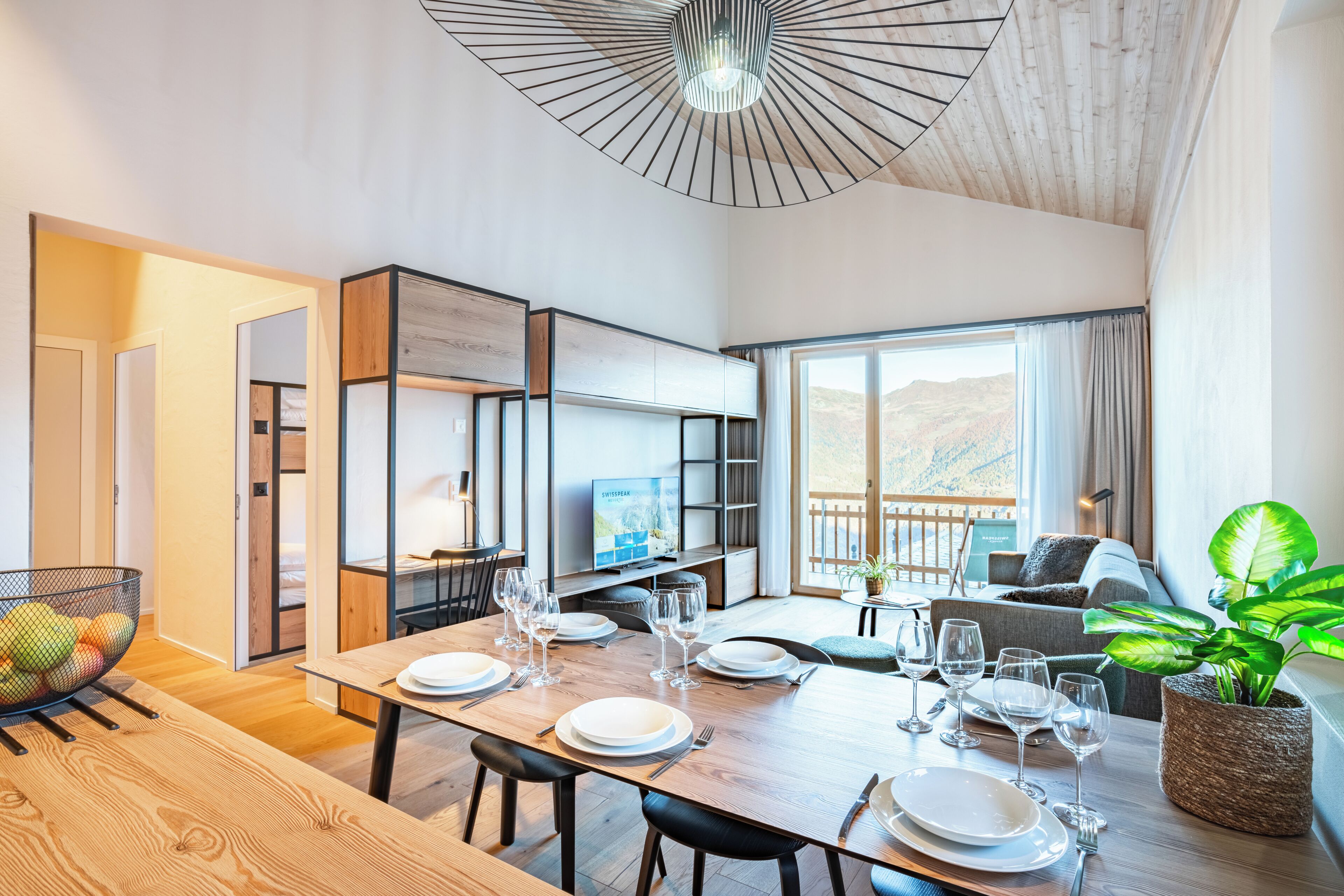 Appartement 6 personnes-1 chambre+1 coin nuit-Terrasse ou balcon-Vue montagne | Living area