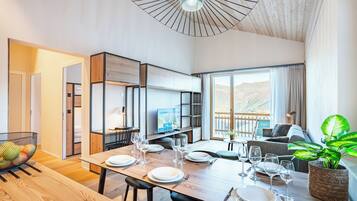 Appartement 6 personnes-1 chambre+1 coin nuit-Terrasse ou balcon-Vue montagne | Living area