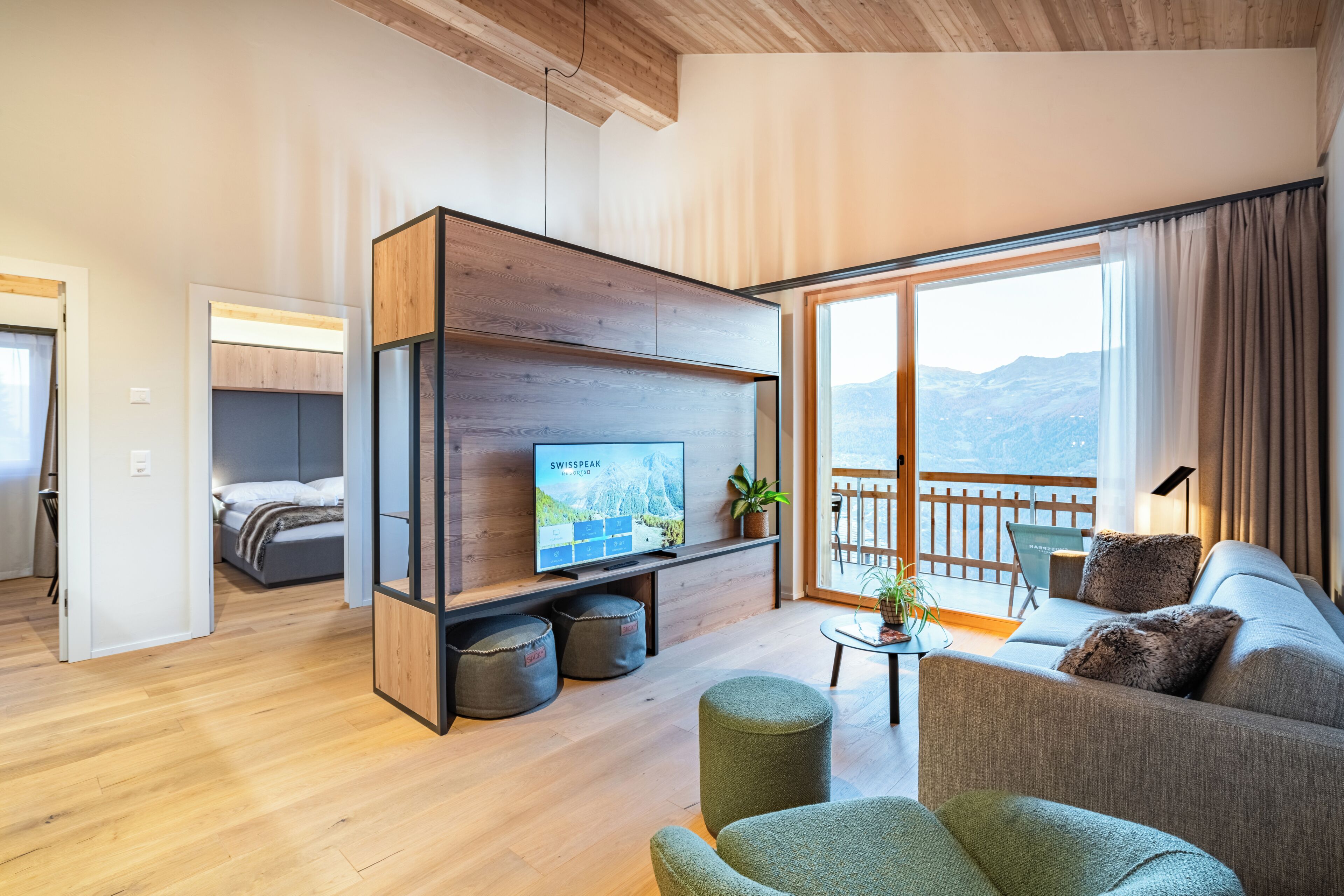 Appartement 6 personnes - 2 chambres - Terrasse ou balcon | Wohnbereich