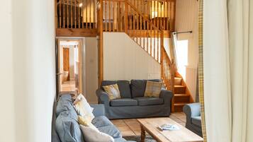 Televisión y chimenea