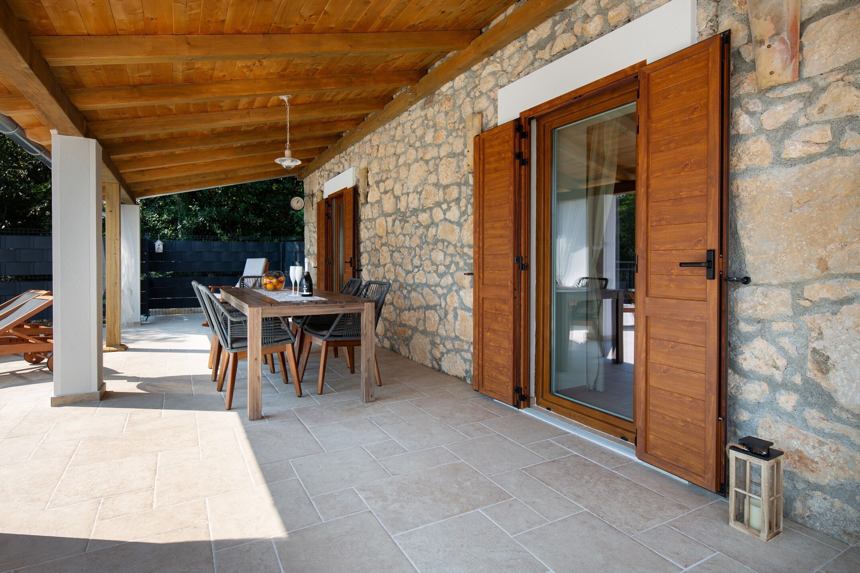 Family House, Multiple Bedrooms, 2 Bathrooms, Mountainside (Casa Di Nika private heated pool and) | Outdoor dining