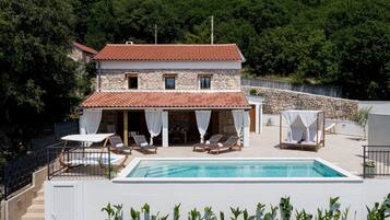 Family House, Multiple Bedrooms, 2 Bathrooms, Mountainside (Casa Di Nika private heated pool and) | Pool | Outdoor pool, a heated pool