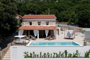 Family House, Multiple Bedrooms, 2 Bathrooms, Mountainside (Casa Di Nika private heated pool and) | Pool | Outdoor pool, a heated pool