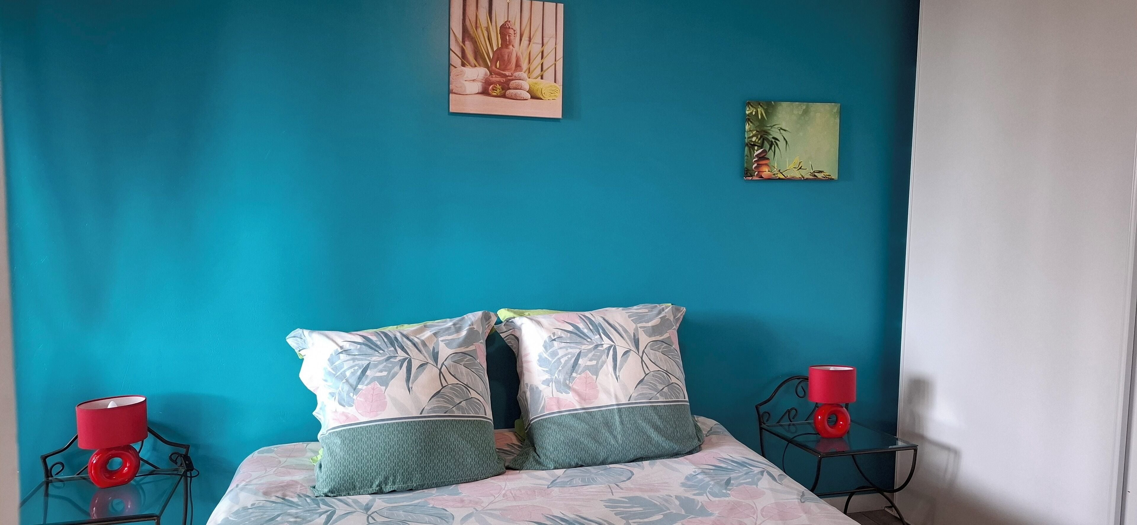 2 chambres, fer et planche à repasser, lit parapluie, Wi-Fi gratuit