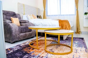 Studio | 1 makuuhuone, silitysrauta/-lauta, ilmainen Wi-Fi, vuodevaatteet