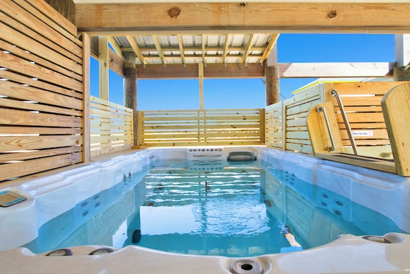 Una piscina riscaldata