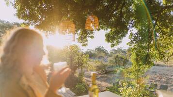 Blick von der Unterkunft