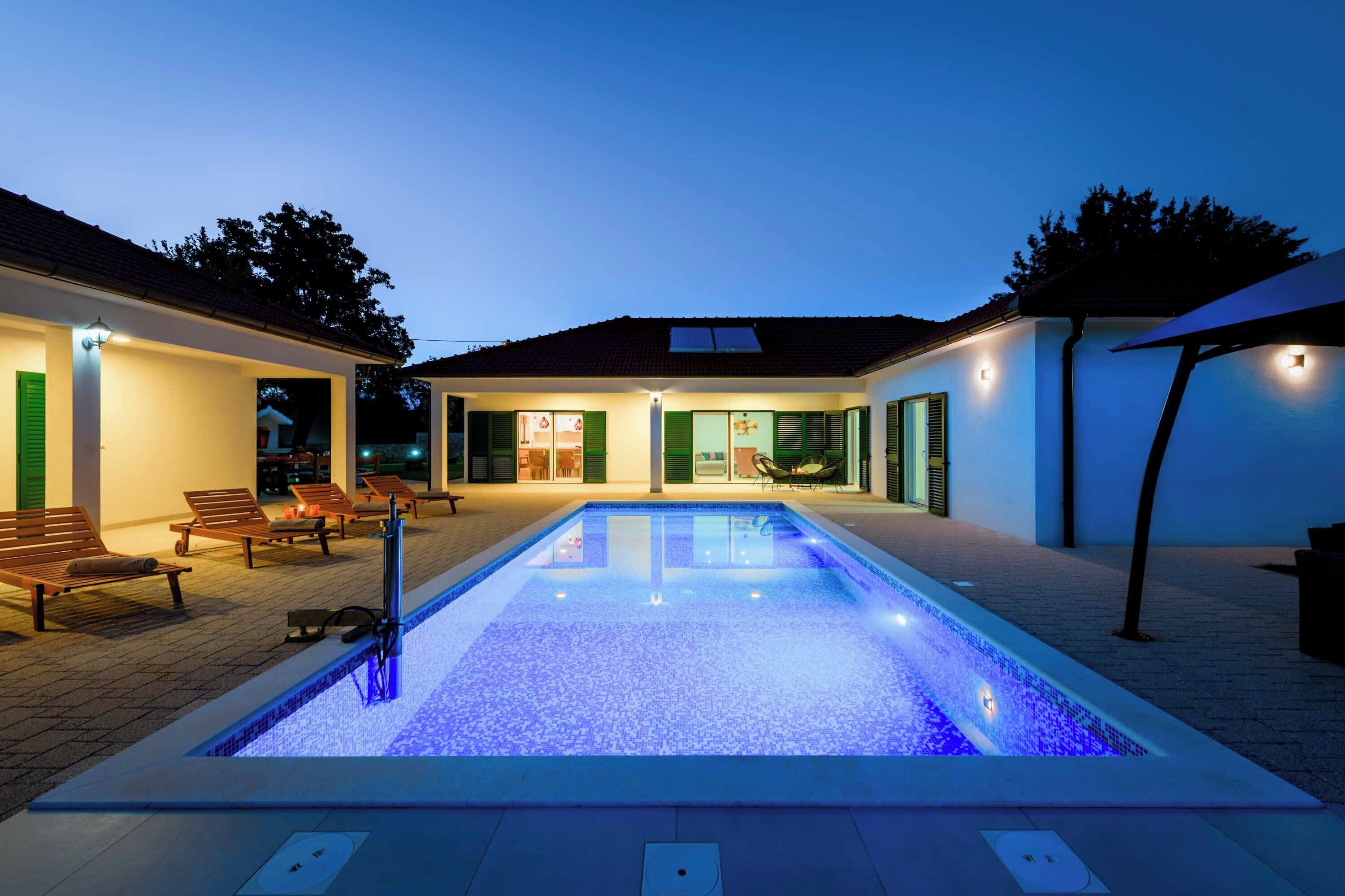 A heated pool