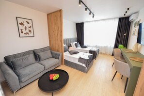 Studio, 1 Bedroom, City View | Living area