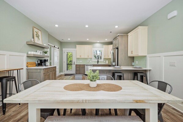 Dining - Heads Carolina: Modern Home with Private Pool in Quiet Neighborhood (Oak Island)