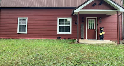 Unique barn shaped 2 bedroom cabin in Rogersville TN with AC, WiFi, dogs ok,