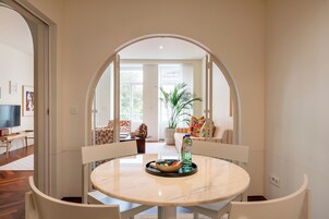 Deluxe Apartment, 2 Bedrooms, City View | Private kitchen | Fridge, microwave, oven, stovetop