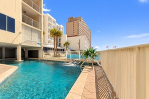 Outdoor pool, a heated pool