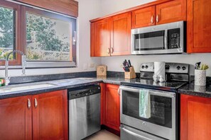 Microwave, oven, stovetop, dishwasher