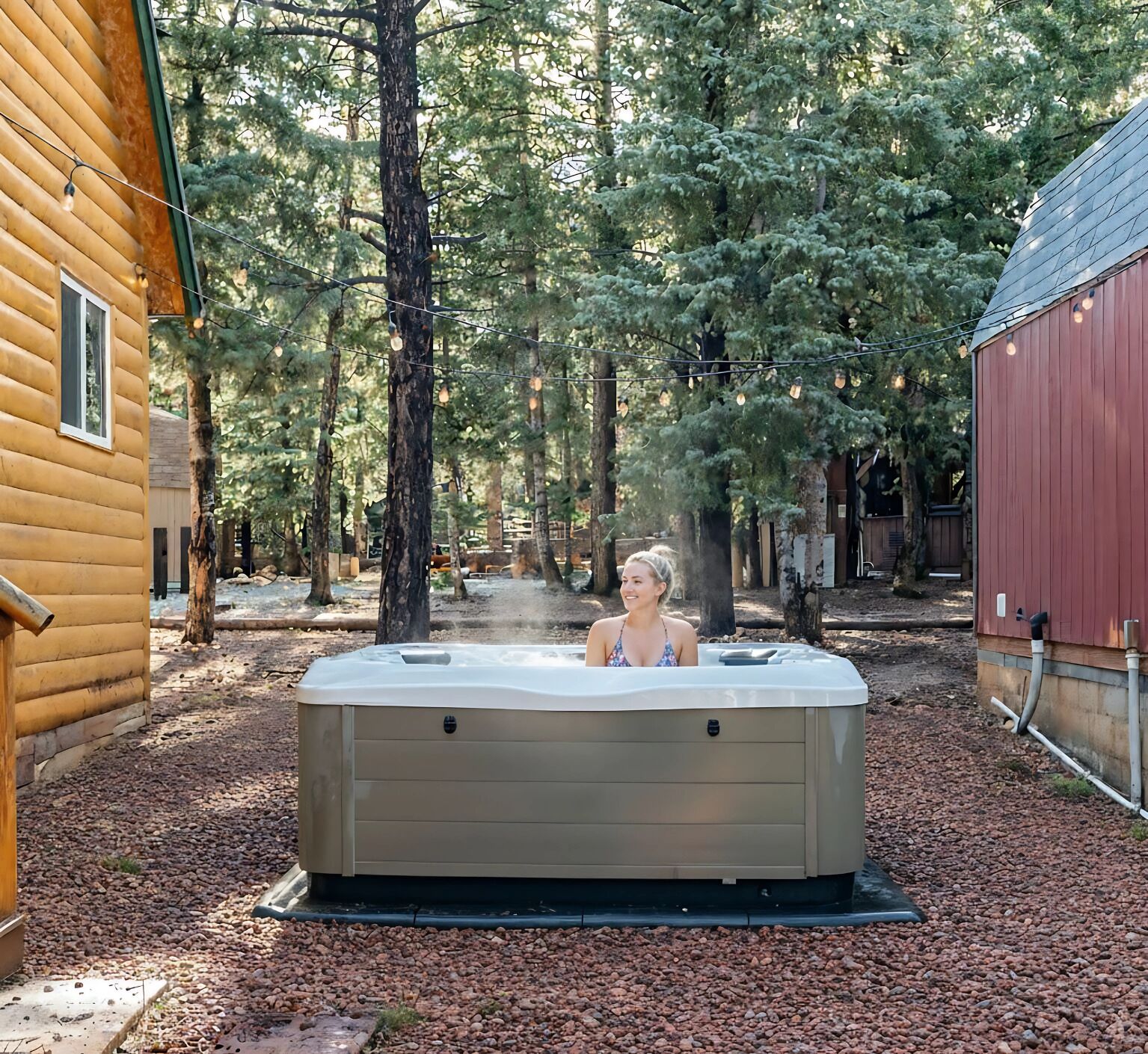 Outdoor spa tub