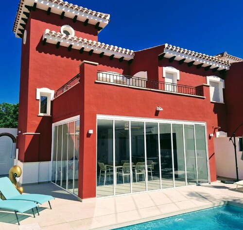 Stunning 2-bedroom Villa in Mar Menor Golf Resort with heated, salt water pool.