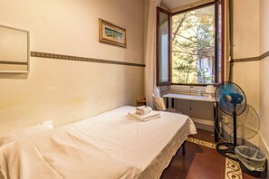 Single Room, Garden View, Shared Bathroom | Down comforters, desk, laptop workspace, soundproofing