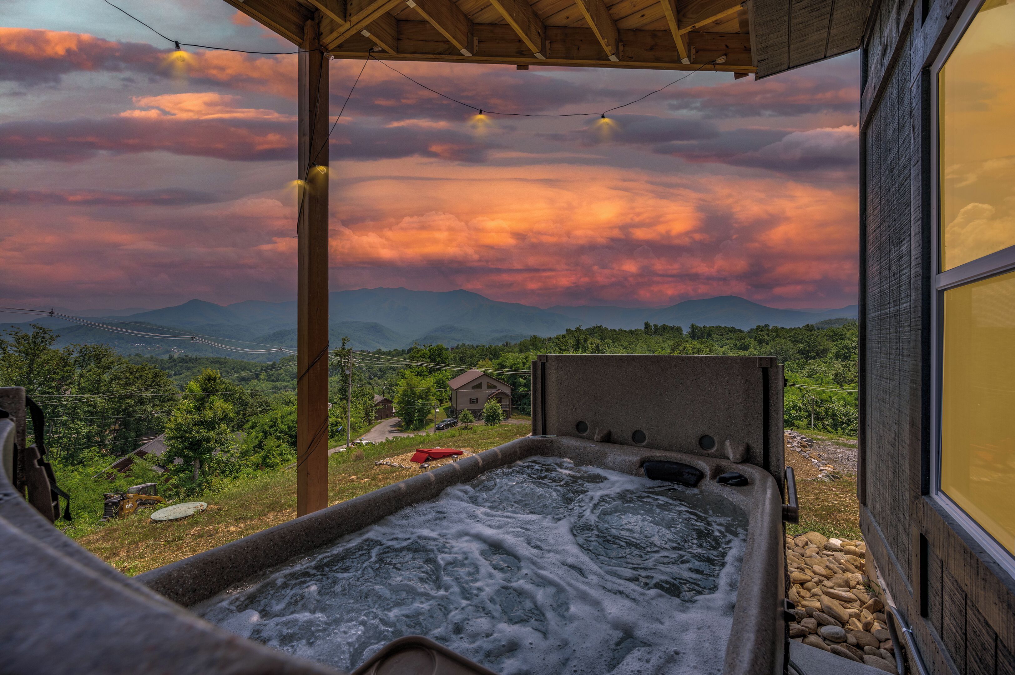 Outdoor spa tub