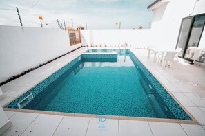 Pool - Modern 2 bedroom Villa with Pool, Ocean Vista, WIFI, AC, and Enhanced Safety  (Prampram)