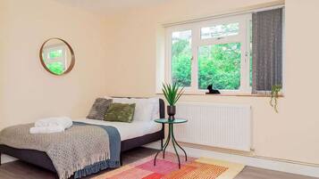 2 bedrooms, iron/ironing board, travel crib, WiFi