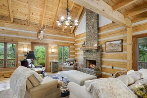 Smart TV, chimenea