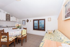 Apartment, Sea View | Living area - Apartments Lela next to the beach (Trogir)