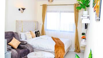 1 soveværelse, strygejern/strygebræt, Wi-Fi, sengetøj