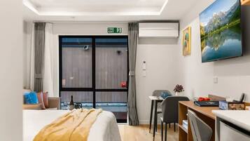 Desk, iron/ironing board, free WiFi, bed sheets