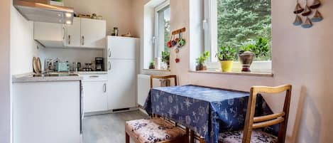 Fridge, oven, stovetop, dishwasher