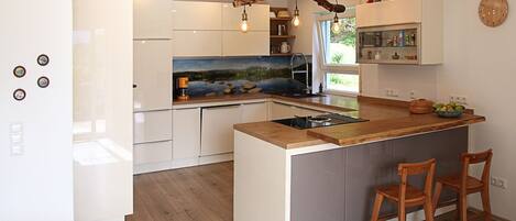 Fridge, oven, stovetop, dishwasher