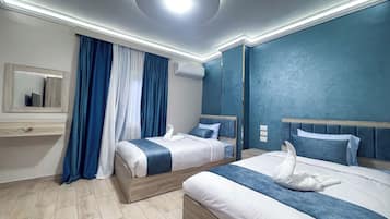 Premium bedding, minibar, desk, soundproofing