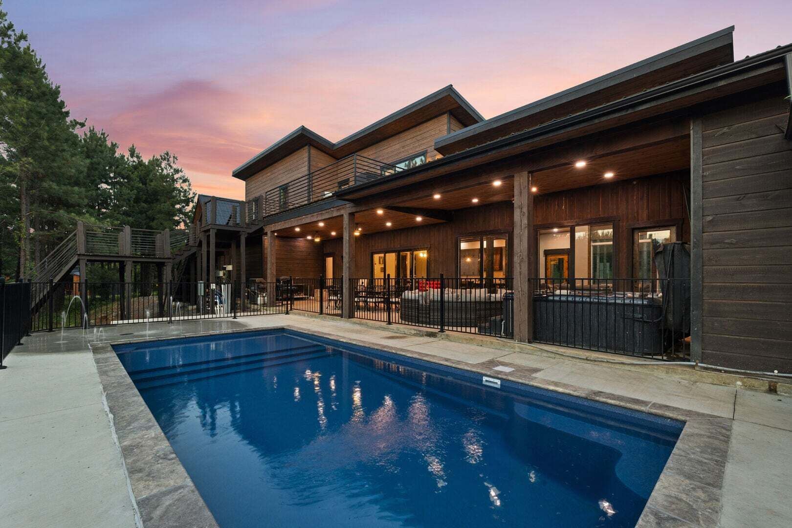 A heated pool